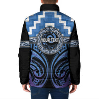 Aotearoa Ngaruahine Personalised Padded Jacket Maori Iwi Poutama Puhoro Tattoo LT14 - Polynesian Pride