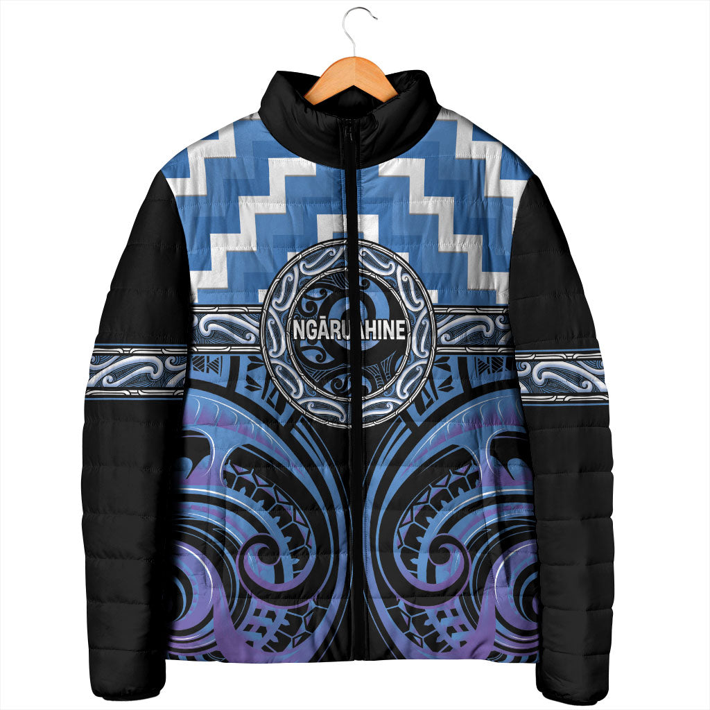 Aotearoa Ngaruahine Personalised Padded Jacket Maori Iwi Poutama Puhoro Tattoo LT14 - Polynesian Pride
