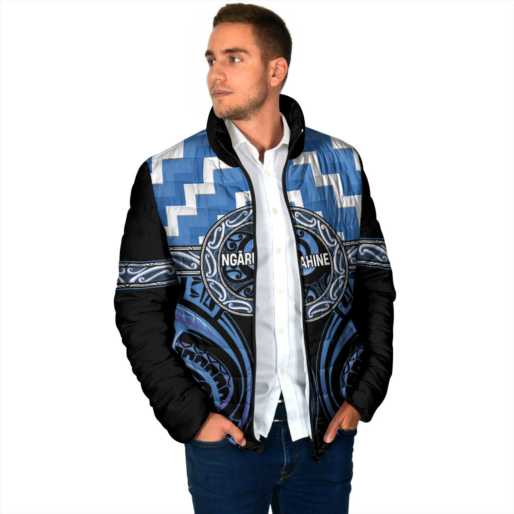Aotearoa Ngaruahine Personalised Padded Jacket Maori Iwi Poutama Puhoro Tattoo LT14 - Polynesian Pride
