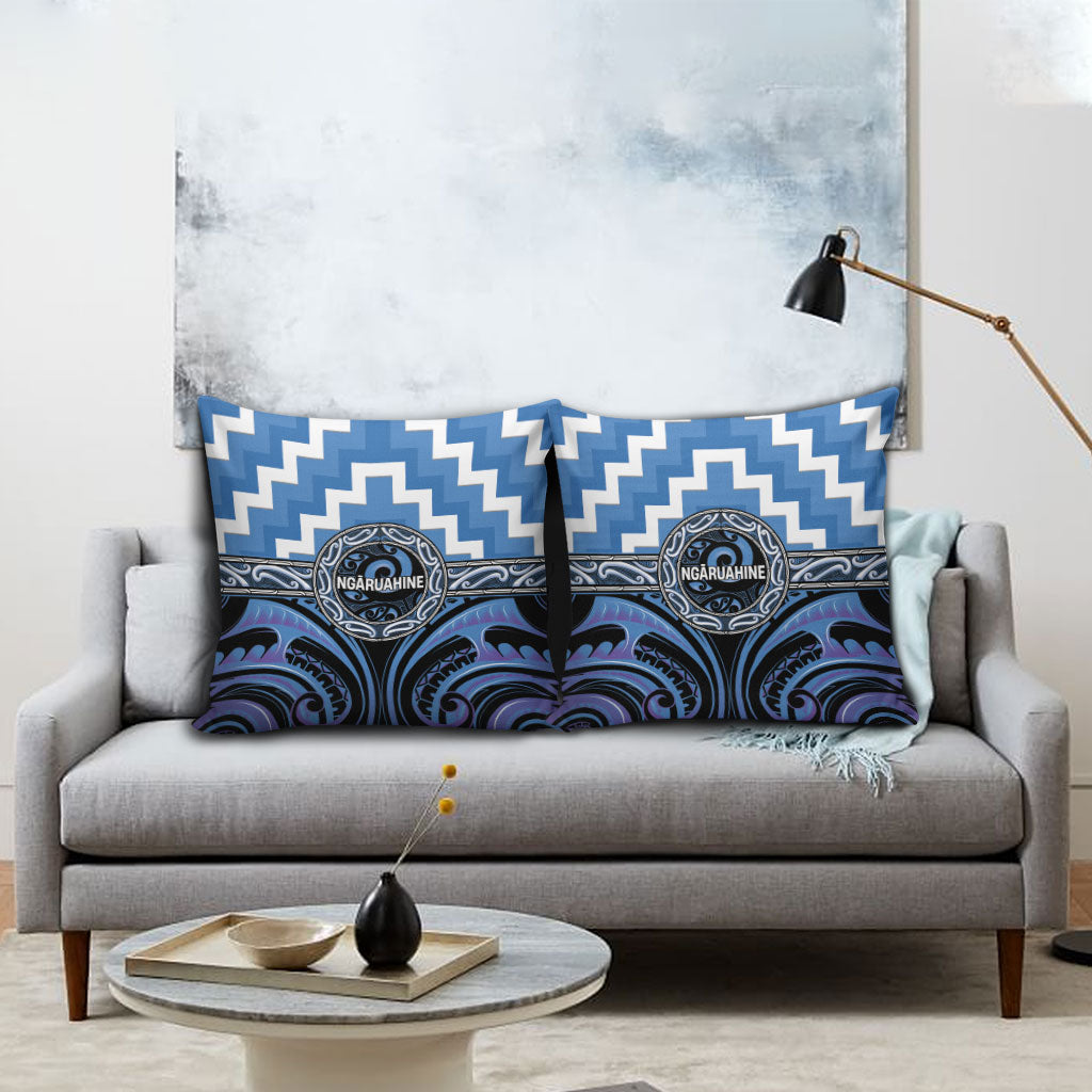 Aotearoa Ngaruahine Pillow Cover Maori Iwi Poutama Puhoro Tattoo LT14 - Polynesian Pride