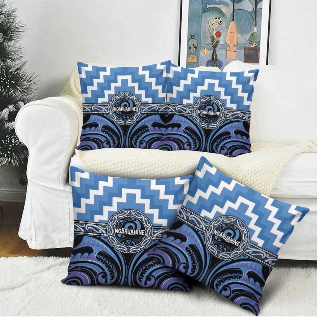 Aotearoa Ngaruahine Pillow Cover Maori Iwi Poutama Puhoro Tattoo LT14 - Polynesian Pride