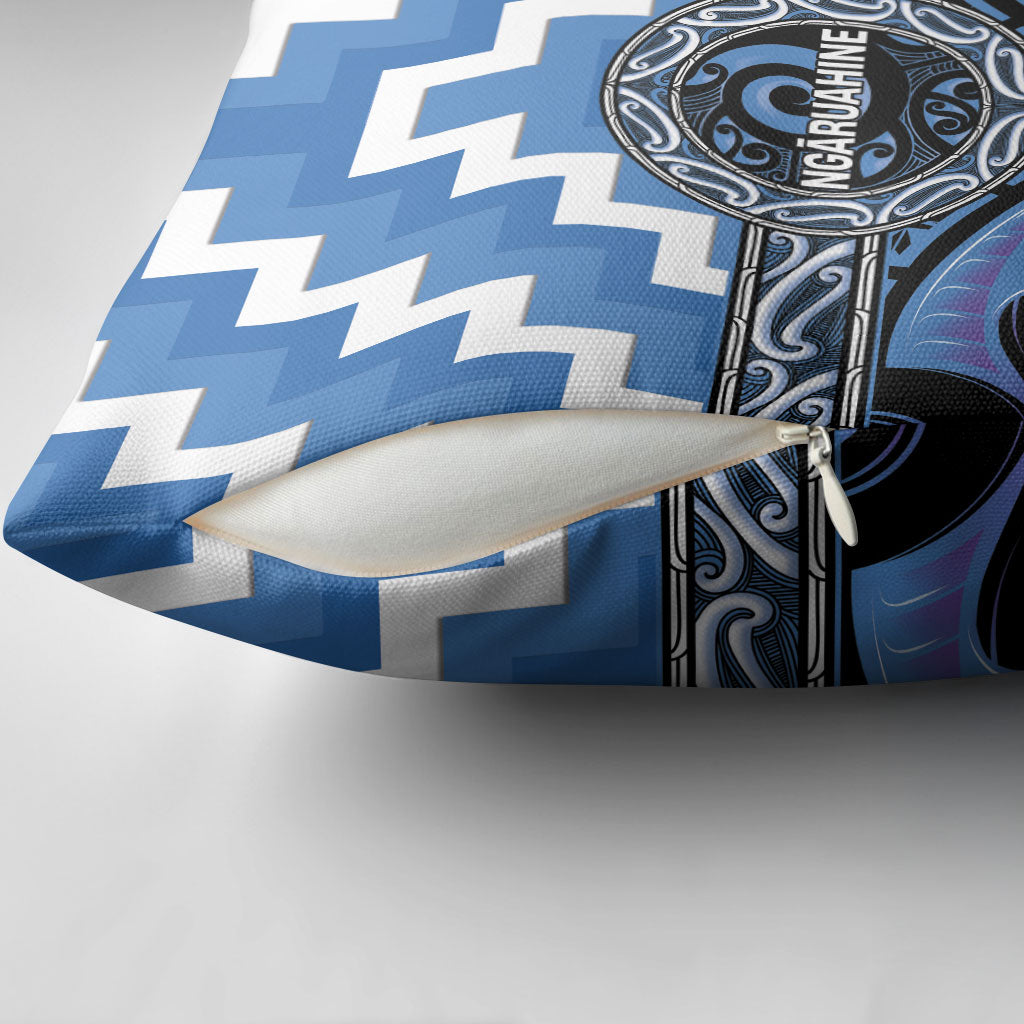 Aotearoa Ngaruahine Pillow Cover Maori Iwi Poutama Puhoro Tattoo LT14 - Polynesian Pride