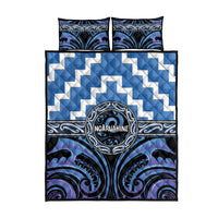 Aotearoa Ngaruahine Quilt Bed Set Maori Iwi Poutama Puhoro Tattoo LT14 - Polynesian Pride