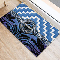 Aotearoa Ngaruahine Rubber Doormat Maori Iwi Poutama Puhoro Tattoo LT14 - Polynesian Pride