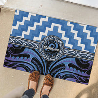 Aotearoa Ngaruahine Rubber Doormat Maori Iwi Poutama Puhoro Tattoo LT14 - Polynesian Pride