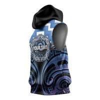 Aotearoa Ngaruahine Personalised Sleeveless Hoodie Maori Iwi Poutama Puhoro Tattoo LT14 - Polynesian Pride