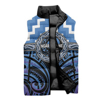 Aotearoa Ngaruahine Personalised Sleeveless Puffer Jacket Maori Iwi Poutama Puhoro Tattoo LT14 - Polynesian Pride