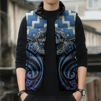 Aotearoa Ngaruahine Personalised Sleeveless Puffer Jacket Maori Iwi Poutama Puhoro Tattoo LT14 - Polynesian Pride