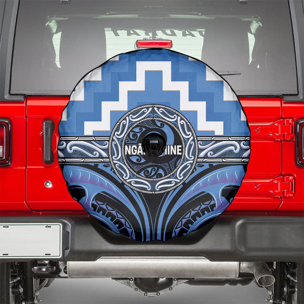 Aotearoa Ngaruahine Spare Tire Cover Maori Iwi Poutama Puhoro Tattoo LT14 - Polynesian Pride