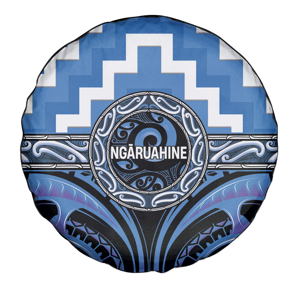 Aotearoa Ngaruahine Spare Tire Cover Maori Iwi Poutama Puhoro Tattoo LT14 - Polynesian Pride