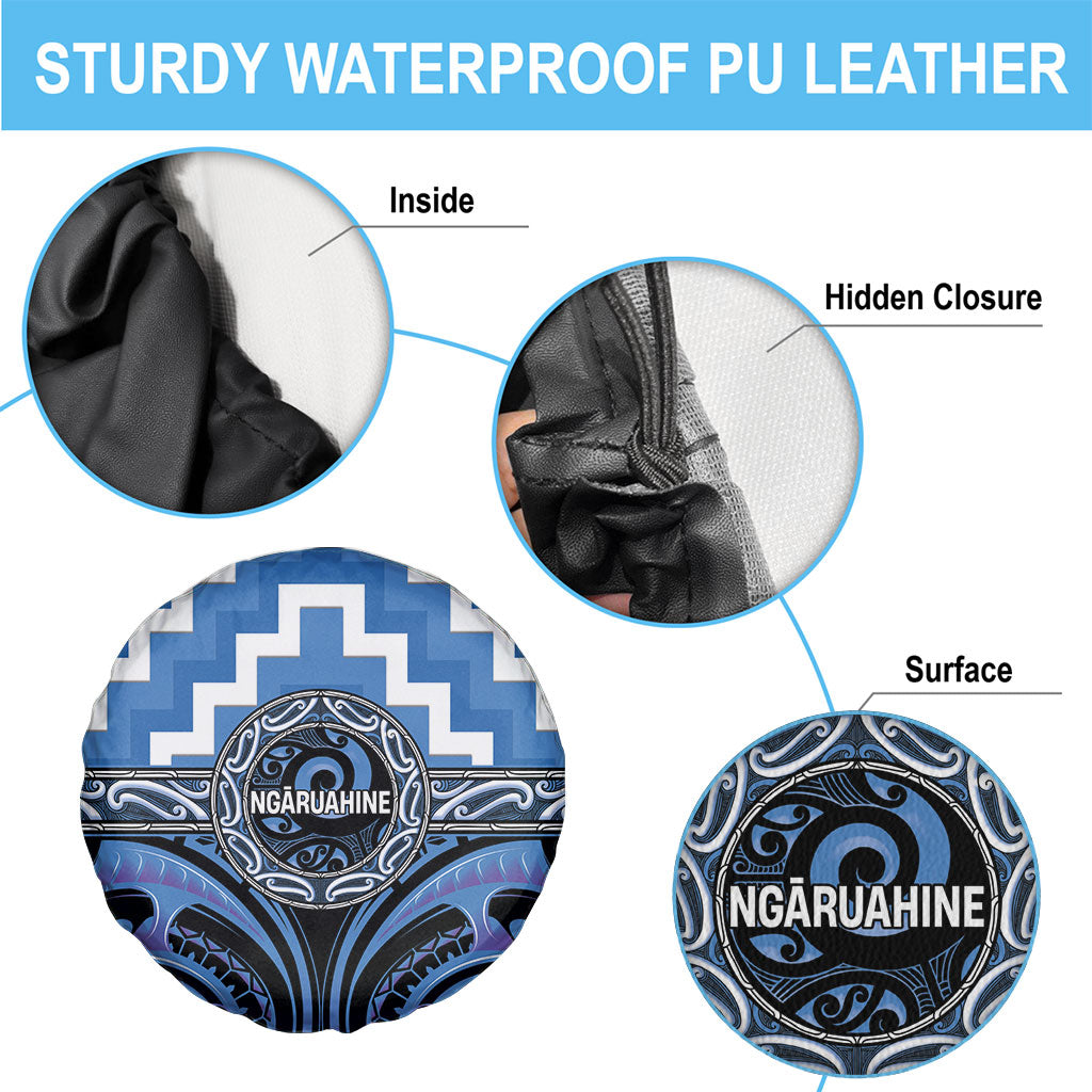 Aotearoa Ngaruahine Spare Tire Cover Maori Iwi Poutama Puhoro Tattoo LT14 - Polynesian Pride