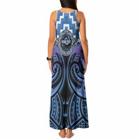 Aotearoa Ngaruahine Personalised Tank Maxi Dress Maori Iwi Poutama Puhoro Tattoo LT14 - Polynesian Pride