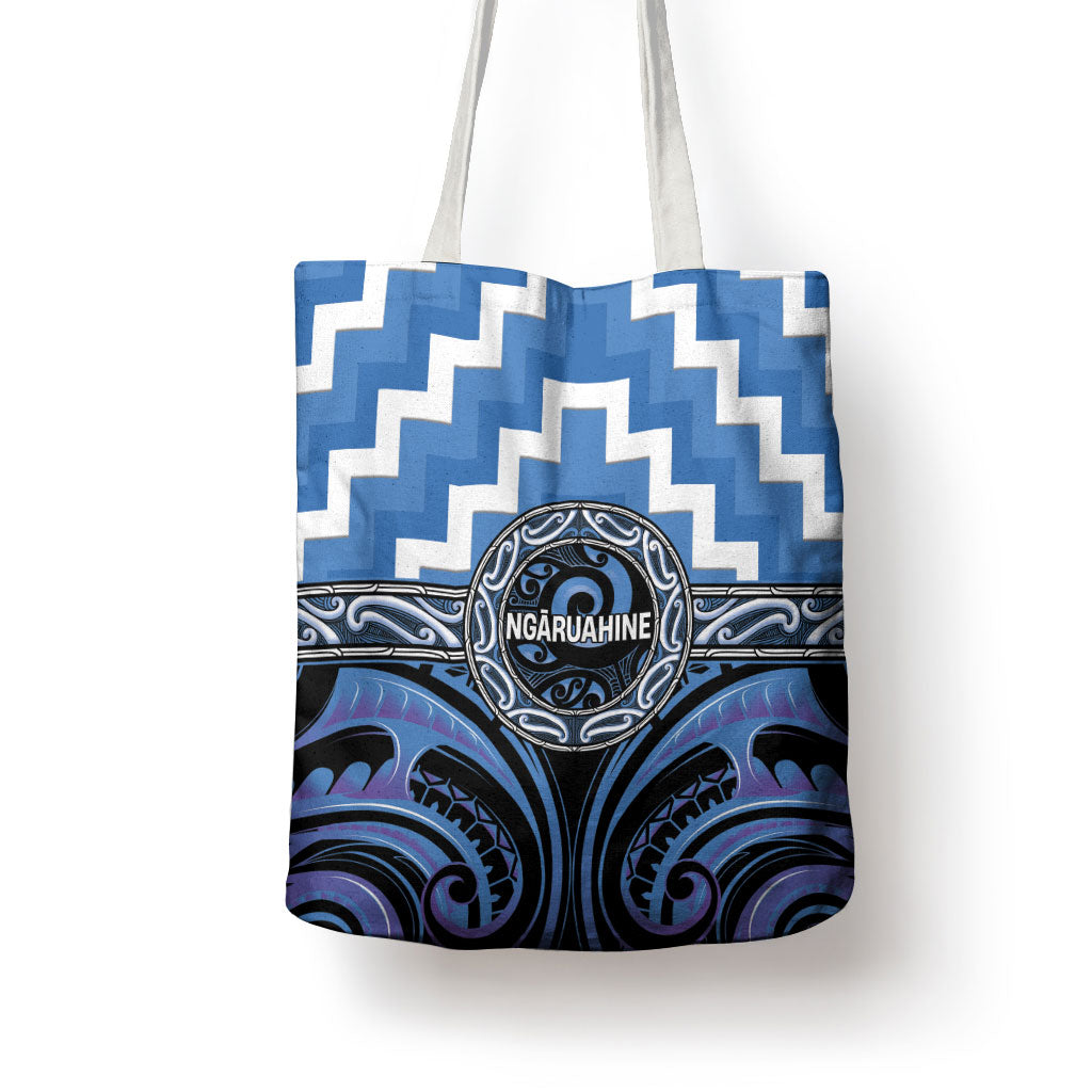 Aotearoa Ngaruahine Tote Bag Maori Iwi Poutama Puhoro Tattoo LT14 - Polynesian Pride