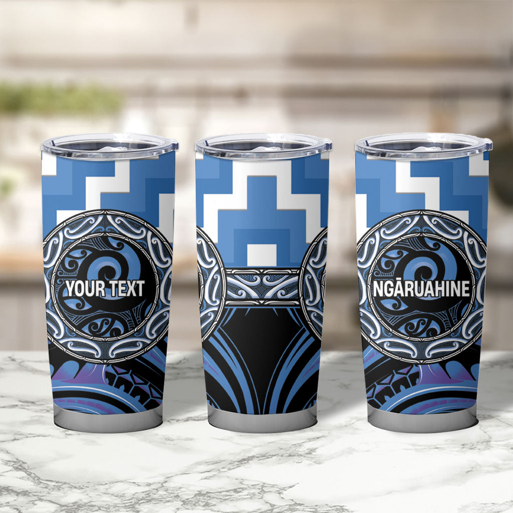 Aotearoa Ngaruahine Personalised Tumbler Cup Maori Iwi Poutama Puhoro Tattoo LT14 - Polynesian Pride