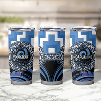 Aotearoa Ngaruahine Personalised Tumbler Cup Maori Iwi Poutama Puhoro Tattoo LT14 - Polynesian Pride