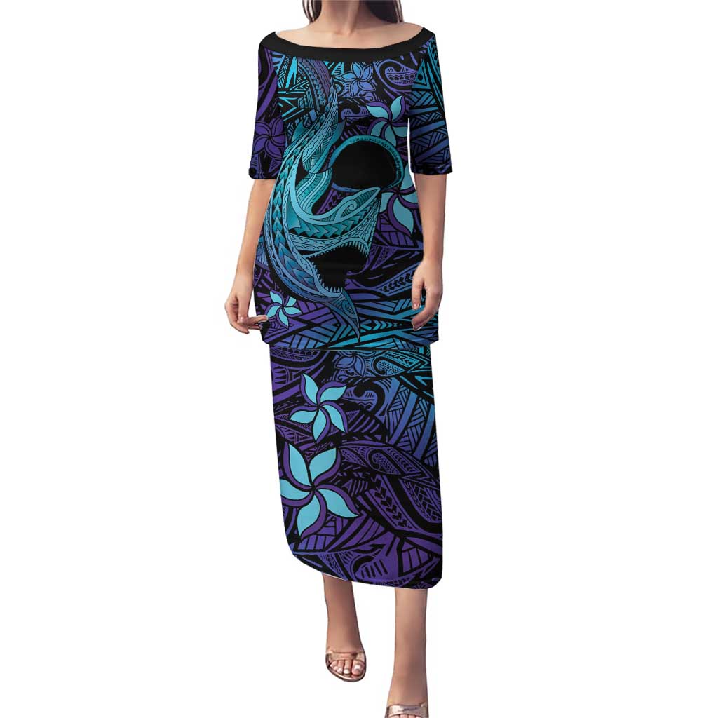 Nukuoro Atoll Puletasi Polynesian Shark Tattoo Purple Gradient Vibes