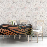 Personalised Kwajalein Atoll Tablecloth Polynesian Shark Tattoo Gradient Vibes