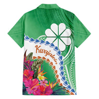 Marshall Islands Kwajalein Atoll Family Matching Off Shoulder Short Dress and Hawaiian Shirt Curves Polynesian Mix Tropical Flowers LT14 - Polynesian Pride