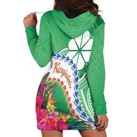Marshall Islands Kwajalein Atoll Hoodie Dress Curves Polynesian Mix Tropical Flowers LT14 - Polynesian Pride