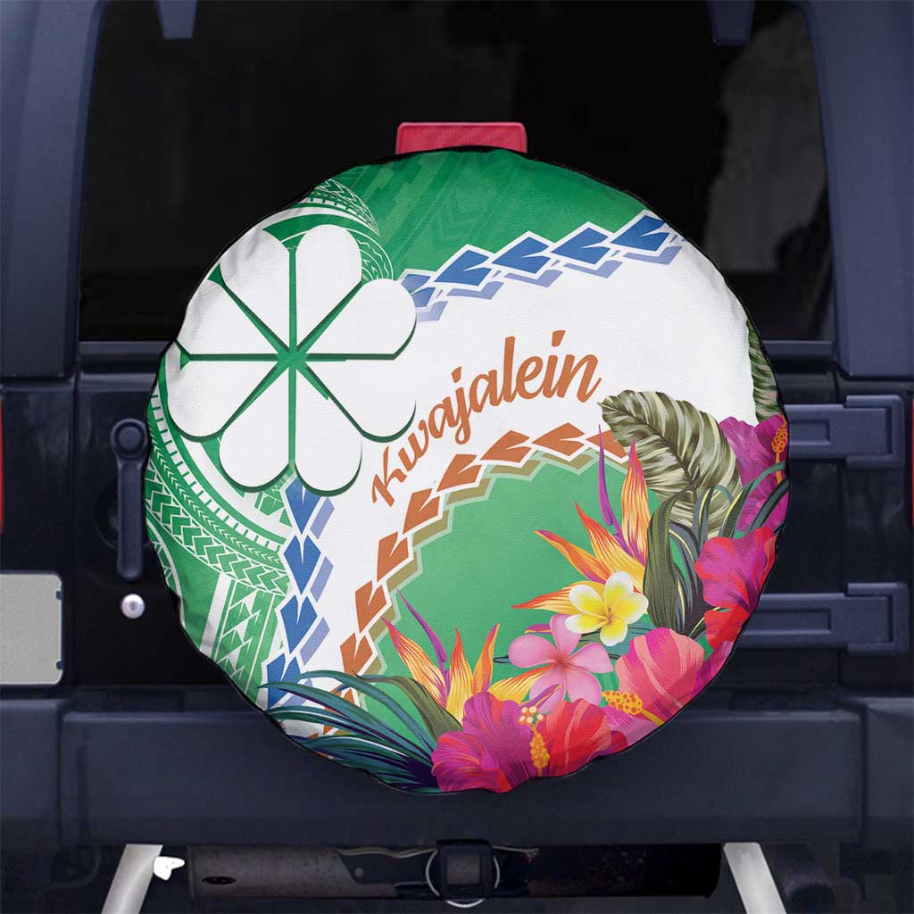 Marshall Islands Kwajalein Atoll Spare Tire Cover Curves Polynesian Mix Tropical Flowers LT14 - Polynesian Pride