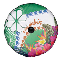 Marshall Islands Kwajalein Atoll Spare Tire Cover Curves Polynesian Mix Tropical Flowers LT14 - Polynesian Pride