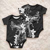Black Hawaii Baby Onesie Hammerhead Shark Tattoo Curve Polynesian