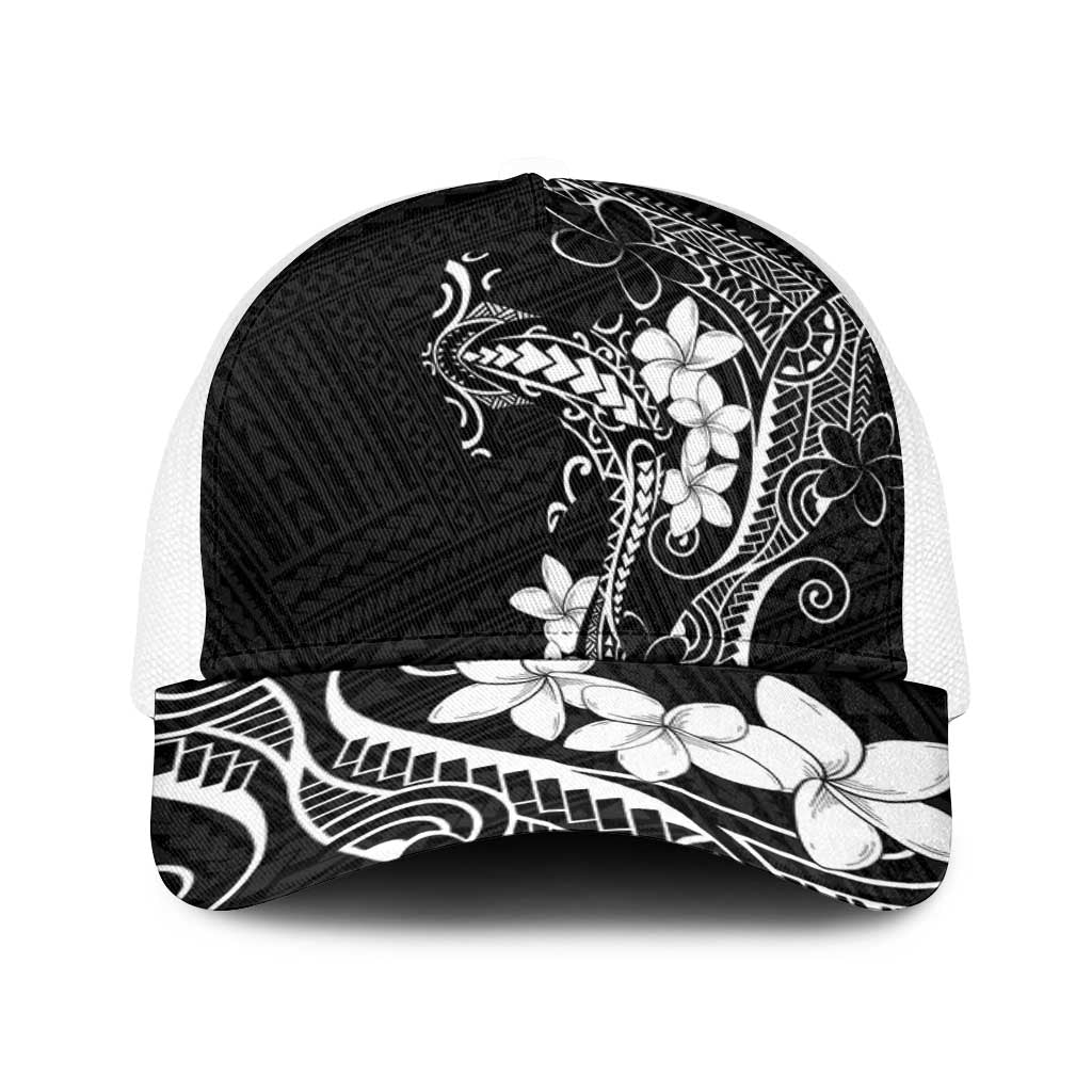 Black Hawaii Baseball Net Cap Hammerhead Shark Tattoo Curve Polynesian - Polynesian Pride