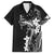 Black Hawaii Family Matching Off Shoulder Maxi Dress and Hawaiian Shirt Hammerhead Shark Tattoo Curve Polynesian - Polynesian Pride