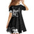 Black Hawaii Family Matching Summer Maxi Dress and Hawaiian Shirt Hammerhead Shark Tattoo Curve Polynesian - Polynesian Pride