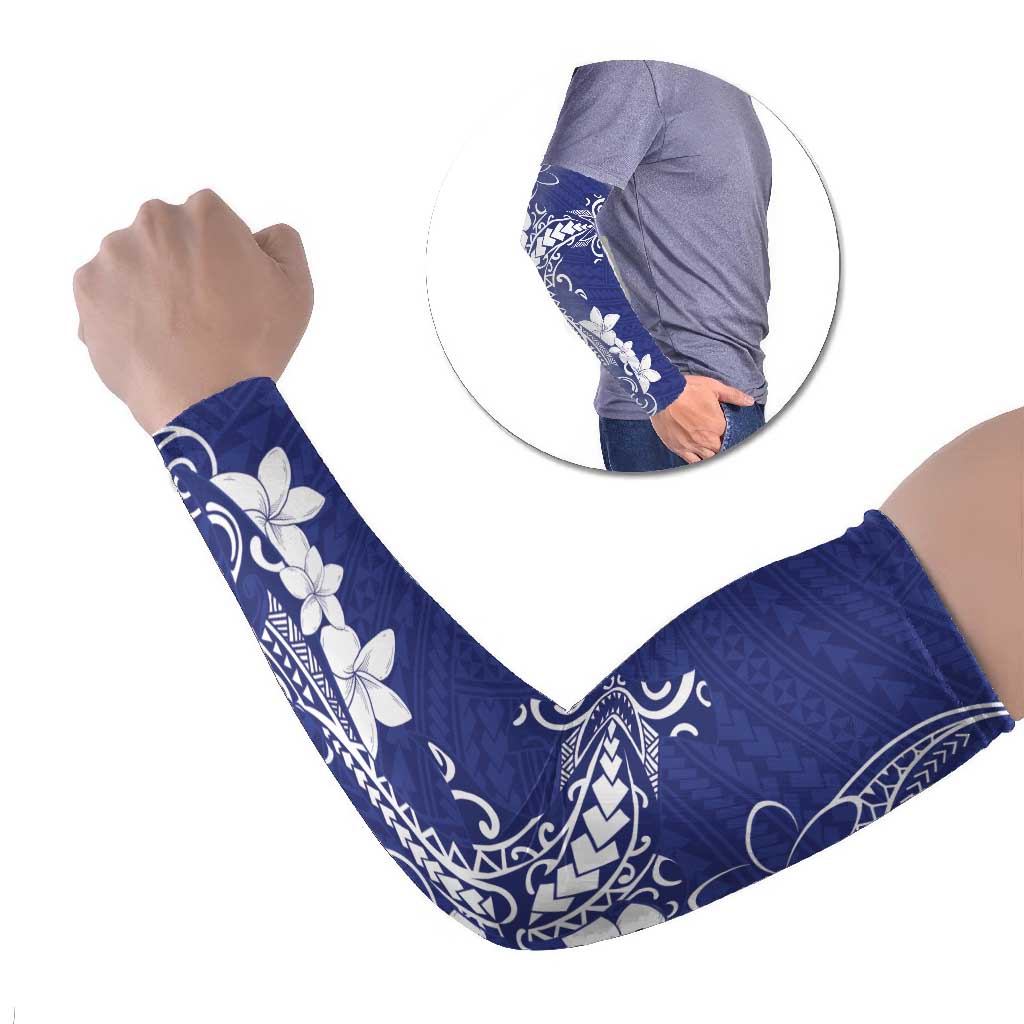Blue Hawaii Arm Sleeves Hammerhead Shark Tattoo Curve Polynesian LT14 Set of 2 Blue - Polynesian Pride