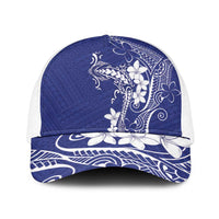 Blue Hawaii Baseball Net Cap Hammerhead Shark Tattoo Curve Polynesian - Polynesian Pride