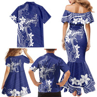 Blue Hawaii Family Matching Mermaid Dress and Hawaiian Shirt Hammerhead Shark Tattoo Curve Polynesian LT14 - Polynesian Pride