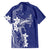 Blue Hawaii Family Matching Off Shoulder Maxi Dress and Hawaiian Shirt Hammerhead Shark Tattoo Curve Polynesian - Polynesian Pride