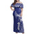 Blue Hawaii Family Matching Off Shoulder Maxi Dress and Hawaiian Shirt Hammerhead Shark Tattoo Curve Polynesian - Polynesian Pride