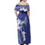 Blue Hawaii Family Matching Off Shoulder Maxi Dress and Hawaiian Shirt Hammerhead Shark Tattoo Curve Polynesian - Polynesian Pride
