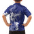 Blue Hawaii Family Matching Summer Maxi Dress and Hawaiian Shirt Hammerhead Shark Tattoo Curve Polynesian - Polynesian Pride