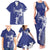Blue Hawaii Family Matching Tank Maxi Dress and Hawaiian Shirt Hammerhead Shark Tattoo Curve Polynesian - Polynesian Pride