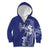 Blue Hawaii Kid Hoodie Hammerhead Shark Tattoo Curve Polynesian - Polynesian Pride