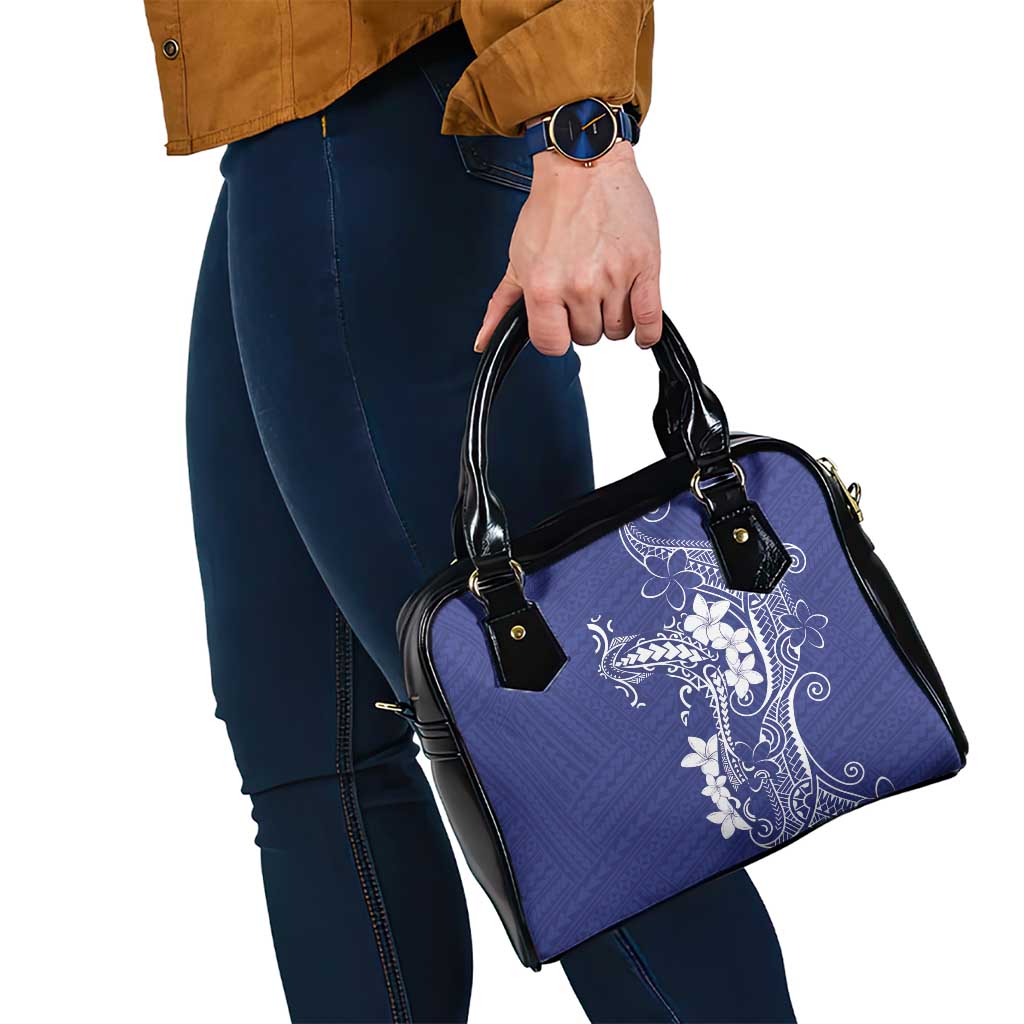 Blue Hawaii Shoulder Handbag Hammerhead Shark Tattoo Curve Polynesian - Polynesian Pride