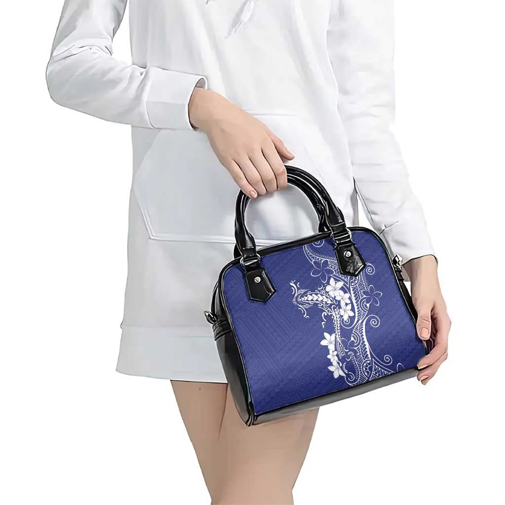 Blue Hawaii Shoulder Handbag Hammerhead Shark Tattoo Curve Polynesian - Polynesian Pride
