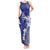 Blue Hawaii Tank Maxi Dress Hammerhead Shark Tattoo Curve Polynesian - Polynesian Pride