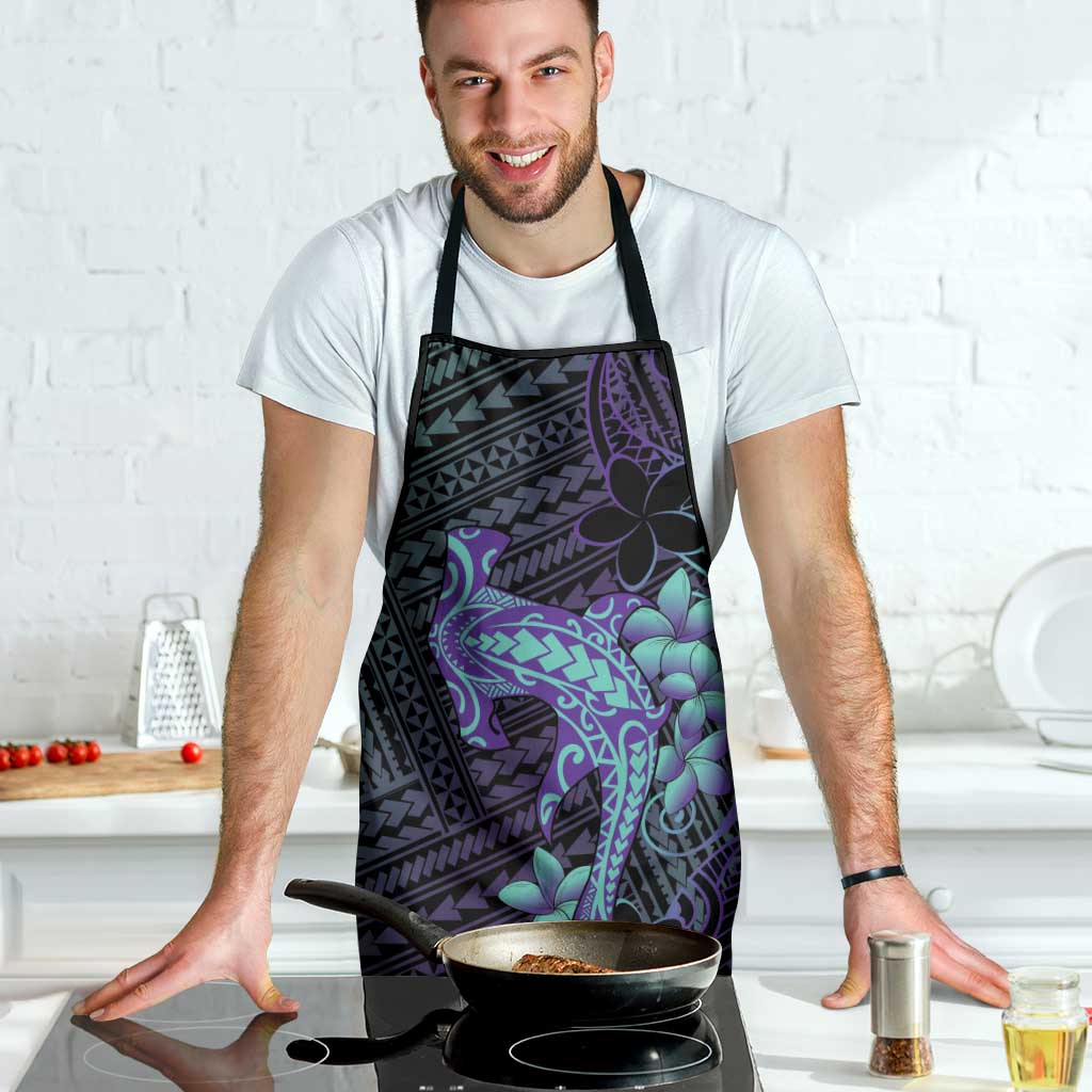 Purple Paradise Hawaii Apron Hammerhead Shark Tattoo Curve Polynesian - Polynesian Pride