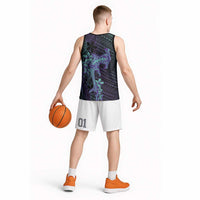Purple Paradise Hawaii Basketball Jersey Hammerhead Shark Tattoo Curve Polynesian LT14 - Polynesian Pride