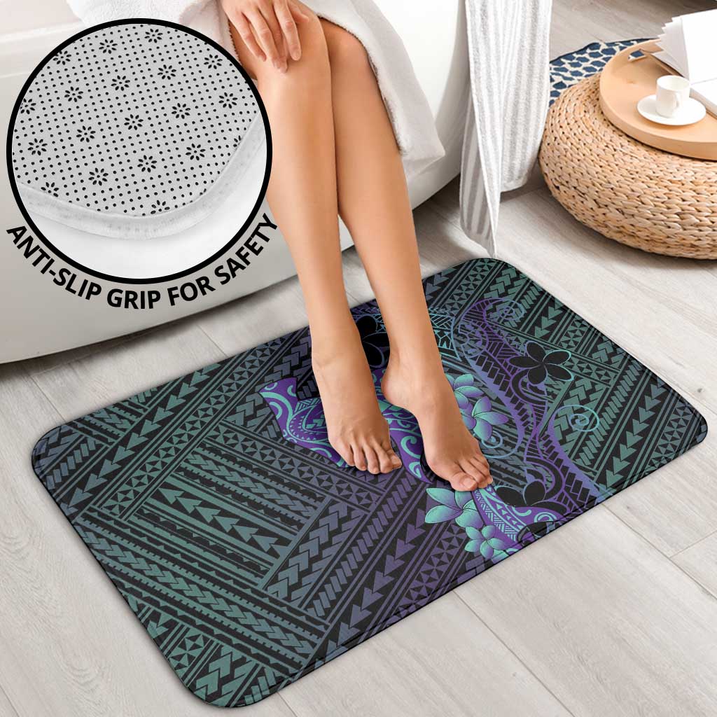 Purple Paradise Hawaii Bathroom Set Hammerhead Shark Tattoo Curve Polynesian - Polynesian Pride