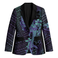 Purple Paradise Hawaii Blazer Hammerhead Shark Tattoo Curve Polynesian LT14 Unisex Purple - Polynesian Pride