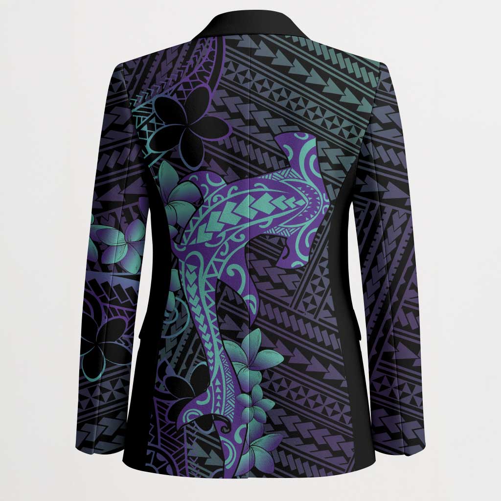 Purple Paradise Hawaii Blazer Hammerhead Shark Tattoo Curve Polynesian LT14 - Polynesian Pride