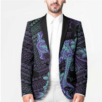 Purple Paradise Hawaii Blazer Hammerhead Shark Tattoo Curve Polynesian LT14 - Polynesian Pride