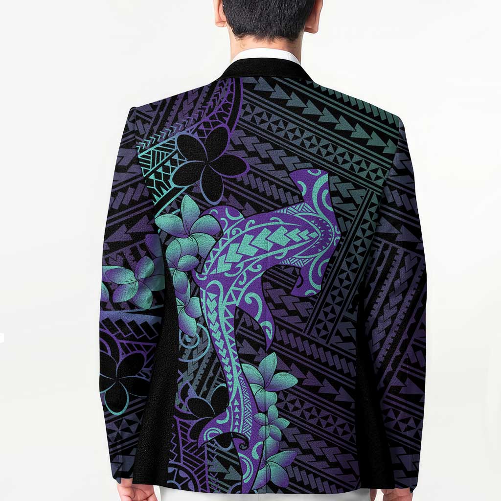 Purple Paradise Hawaii Blazer Hammerhead Shark Tattoo Curve Polynesian LT14 - Polynesian Pride