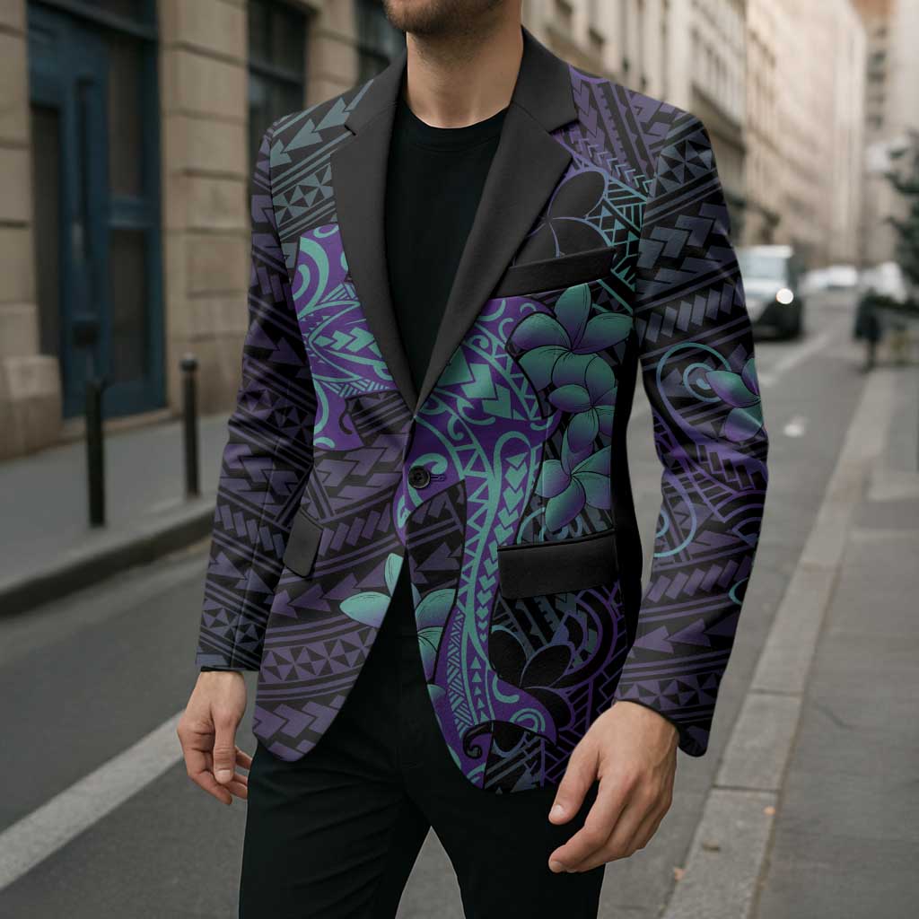Purple Paradise Hawaii Blazer Hammerhead Shark Tattoo Curve Polynesian LT14 - Polynesian Pride