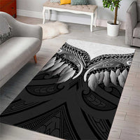 Poutama Korowai New Zealand Area Rug Aotearoa Maori Tattoo - Polynesian Pride